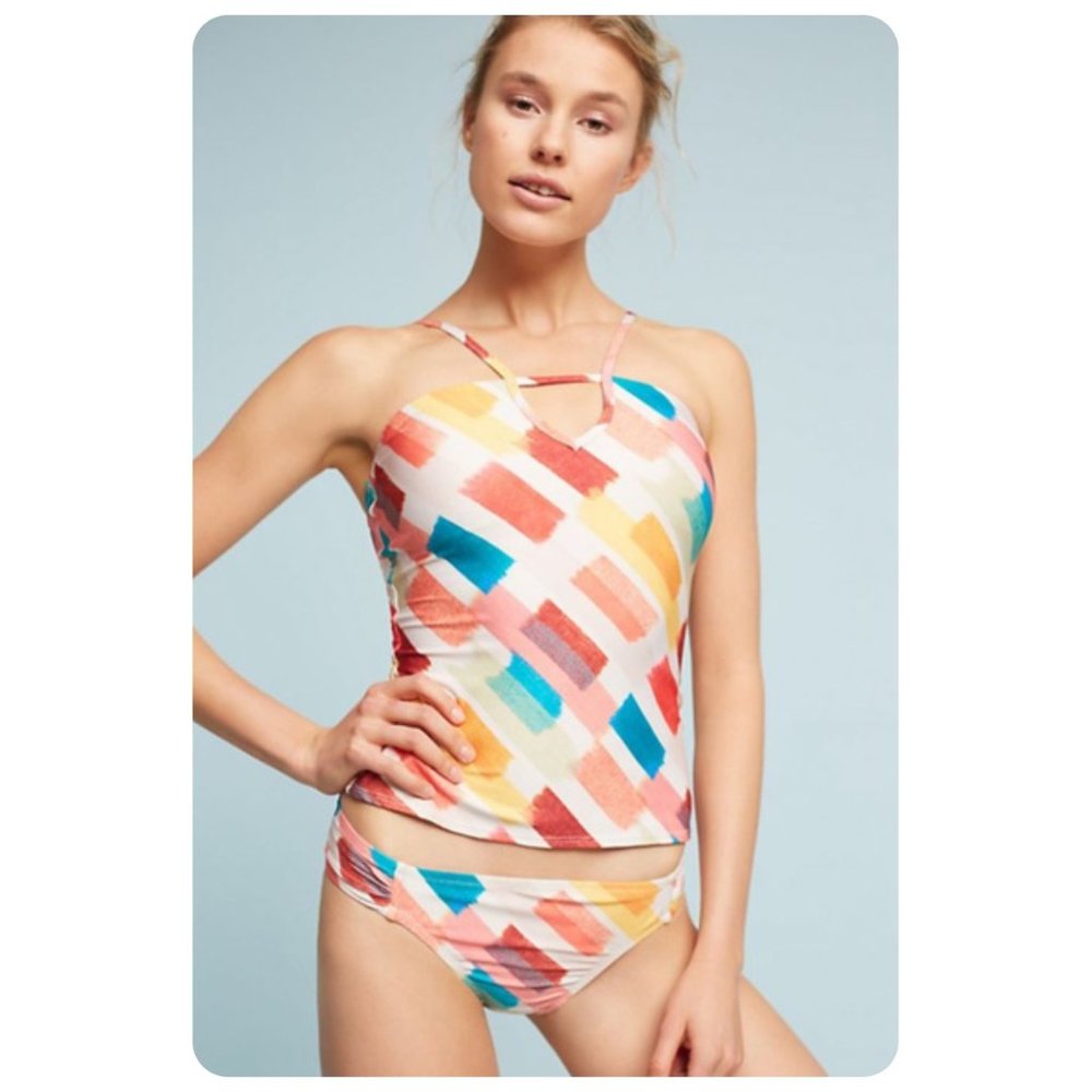 Anthropologie Allihop Tankini Swim 2 Piece M top and L bottom